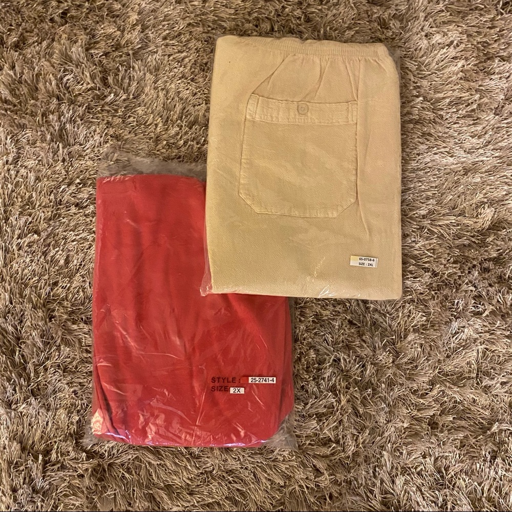 Plus size scrub pants